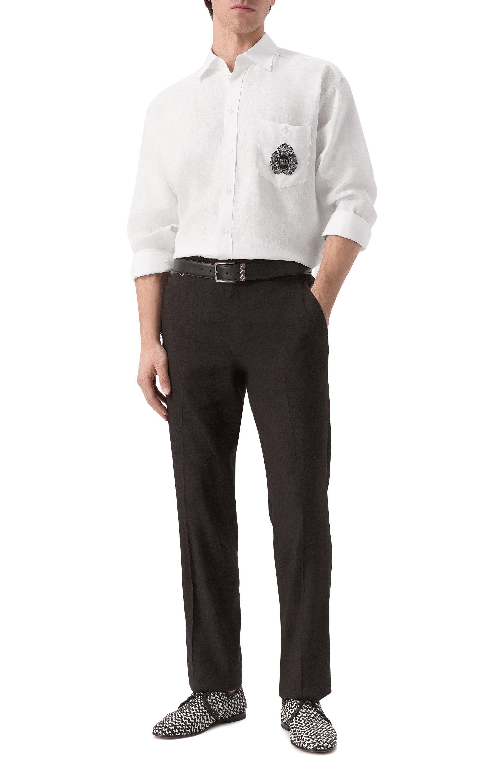 Льняная рубашка DOLCE & GABBANA, арт. G5MS2Z/FU4IK, фото 2