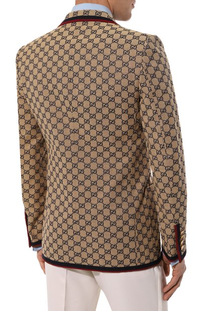Хлопковый пиджак GUCCI, арт. 654922 ZKU09, фото 4