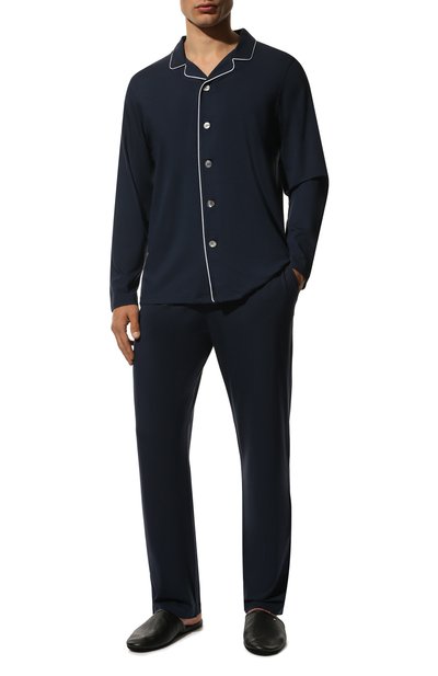 Пижама DEREK ROSE темно-синего цвета по цене 59950 руб., арт. 4070-BASE001, фото 2 Пижама DEREK ROSE, арт. 4070-BASE001, фото 2