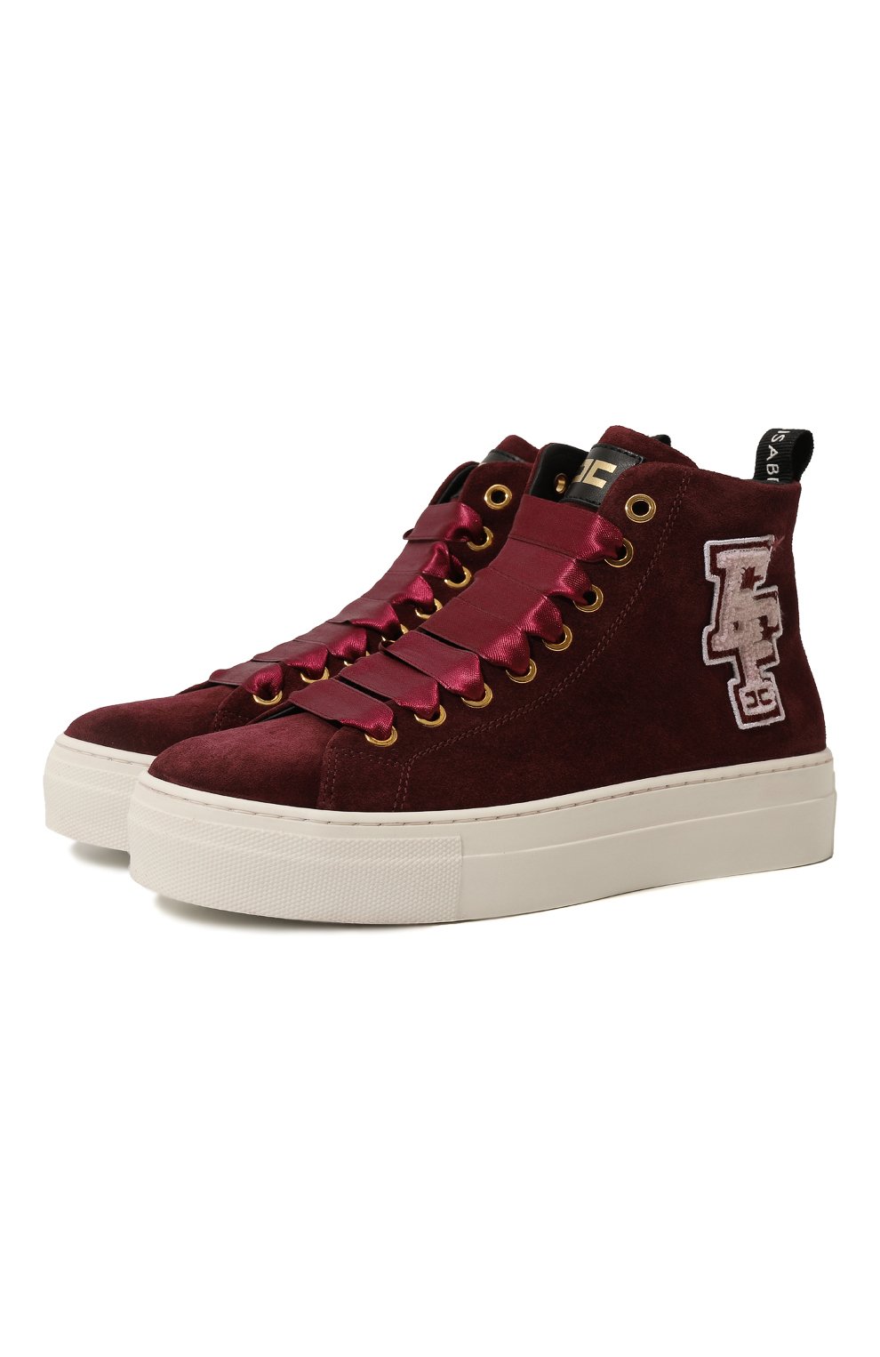 Замшевые кеды ELISABETTA FRANCHI LA MIA BAMBINA бордового цвета по цене 28000 руб., арт. F4A9-E0108-1279301/35-38, фото 1 Замшевые кеды ELISABETTA FRANCHI LA MIA BAMBINA, арт. F4A9-E0108-1279301/35-38, фото 1