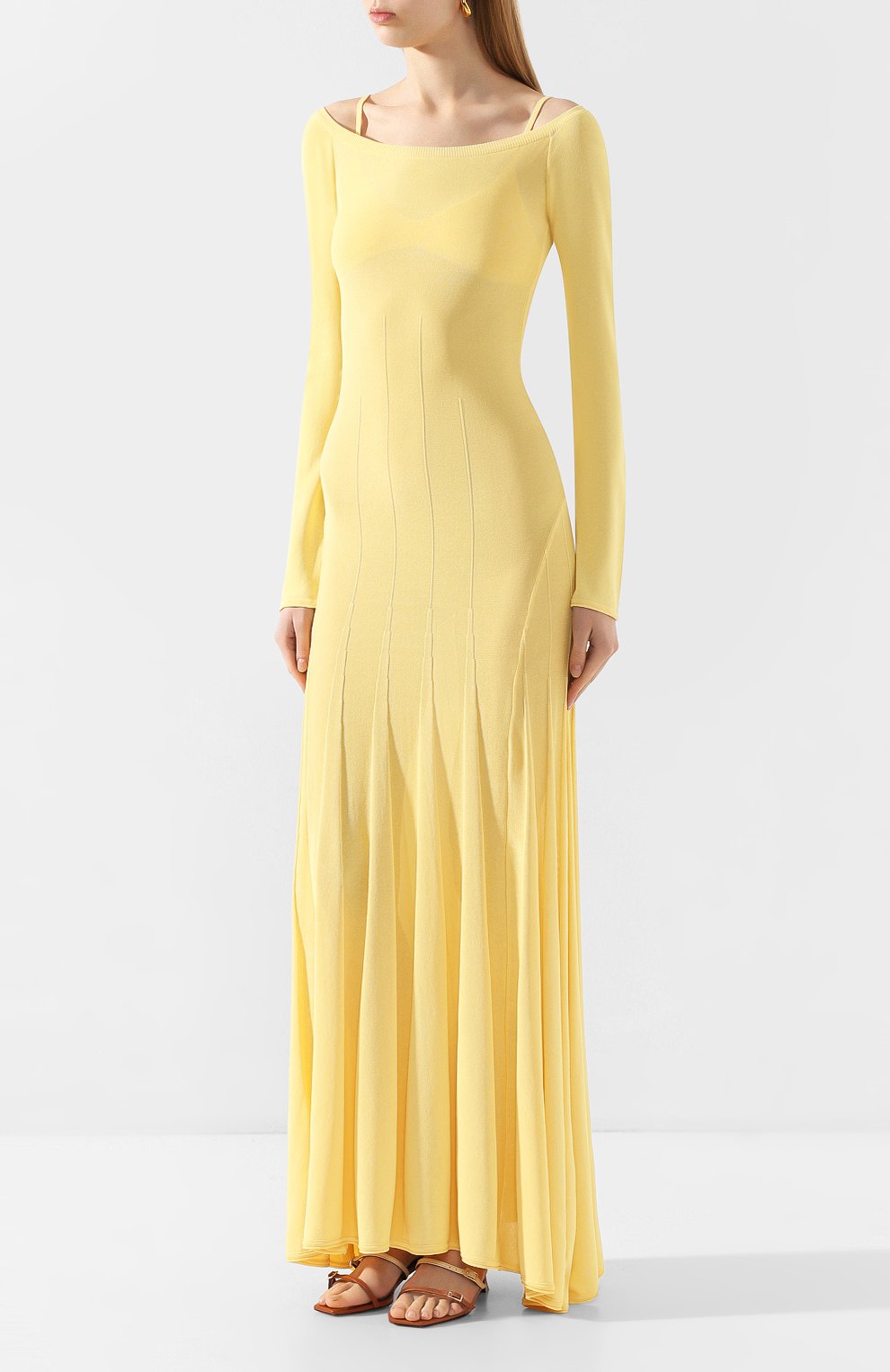 Платье из вискозы JACQUEMUS, арт. 201KN06/52210, фото 3