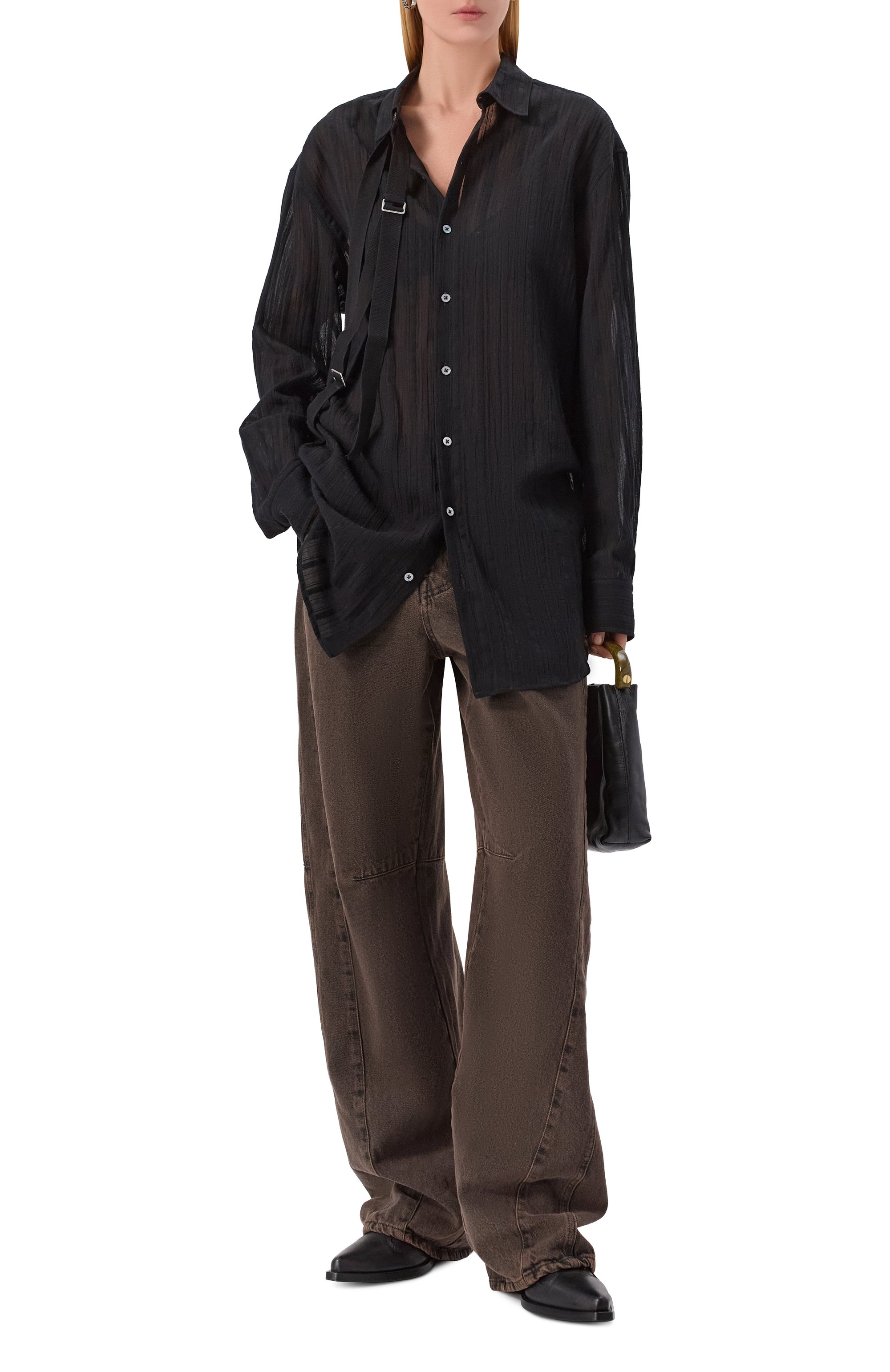 Кожаные казаки ANN DEMEULEMEESTER, арт. B0013370/LT168, фото 3