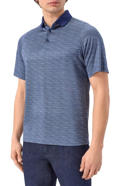 Шелковое поло ZILLI синего цвета по цене 107500 руб., арт. KBP002M0600VZLU00, фото 3 Шелковое поло ZILLI, арт. KBP002M0600VZLU00, фото 3