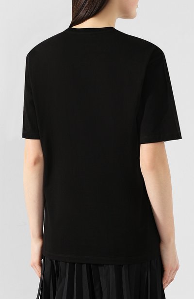 Хлопковая футболка ALEXANDER MCQUEEN черного цвета по цене 29050 руб., арт. 571749/QMZ45, фото 4 Хлопковая футболка ALEXANDER MCQUEEN, арт. 571749/QMZ45, фото 4