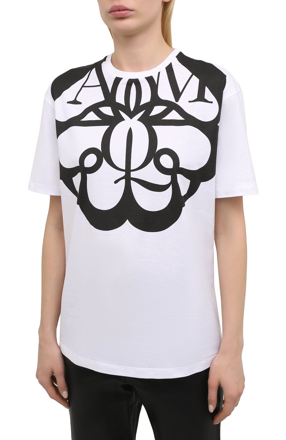 Хлопковая футболка ALEXANDER MCQUEEN, арт. 659987/QZAC6, фото 3