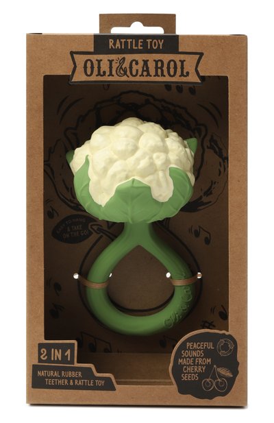 Погремушка-прорезыватель cauliflower OLI&CAROL, арт. L-RATTLE-CAULIFLOWER, фото 1