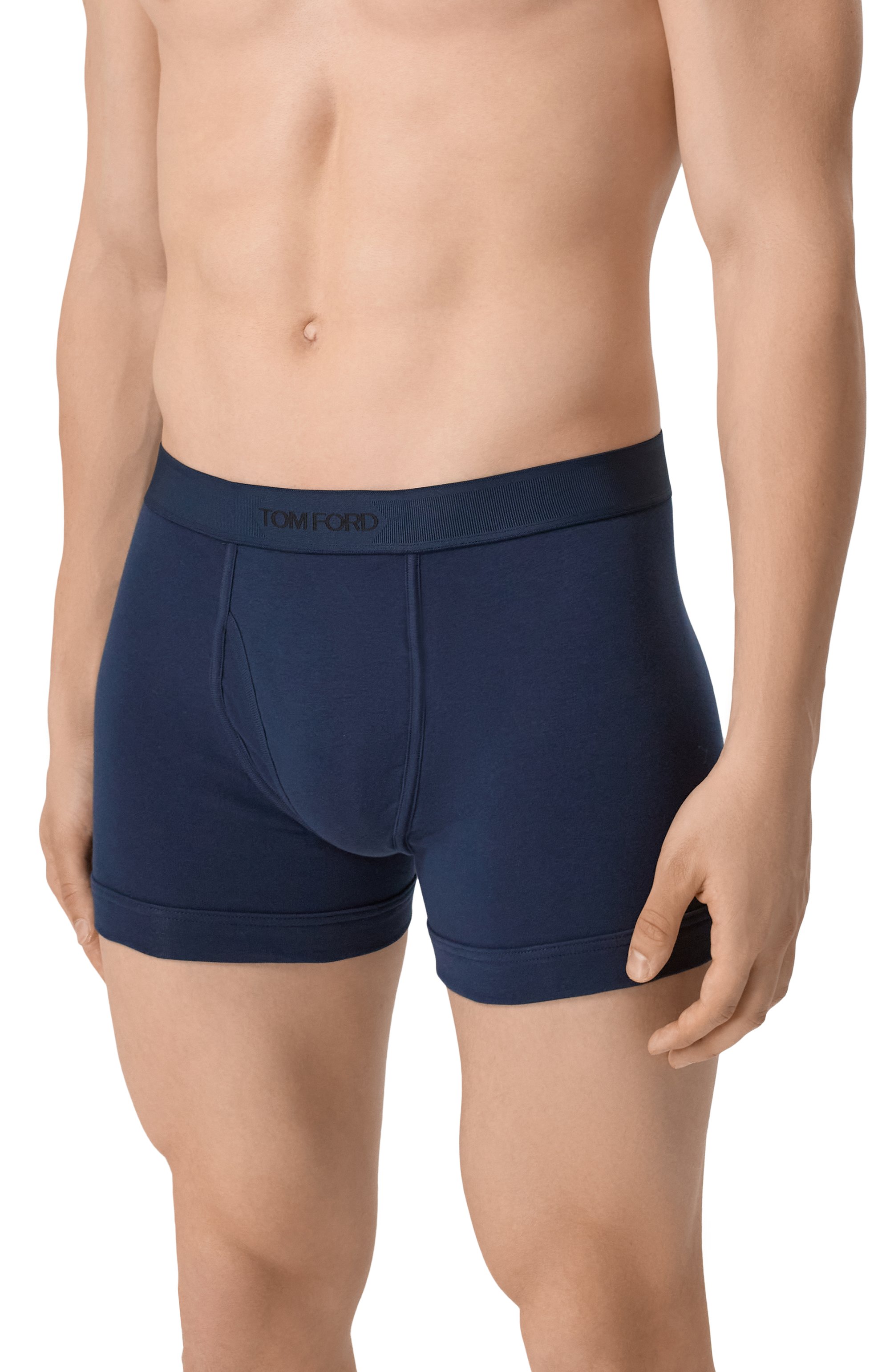 Хлопковые боксеры TOM FORD темно-синего цвета по цене 11200 руб., арт. T4LC3/204, фото 2 Хлопковые боксеры TOM FORD, арт. T4LC3/204, фото 2