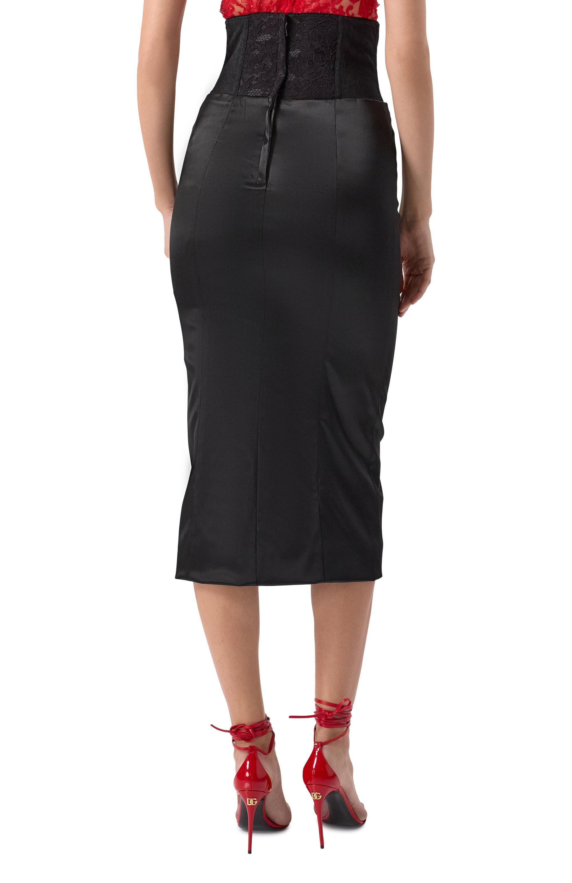 Атласная юбка DOLCE & GABBANA, арт. F4CI1T/FURAD, фото 4