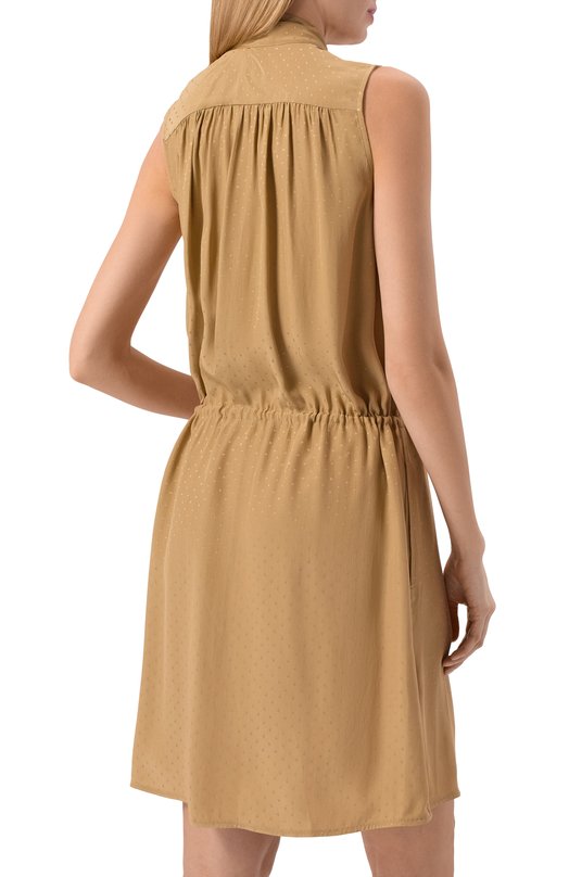 Платье из вискозы Ann Demeulemeester B0013745/FA713 Бежевый  B0013745/FA713 Фото 4