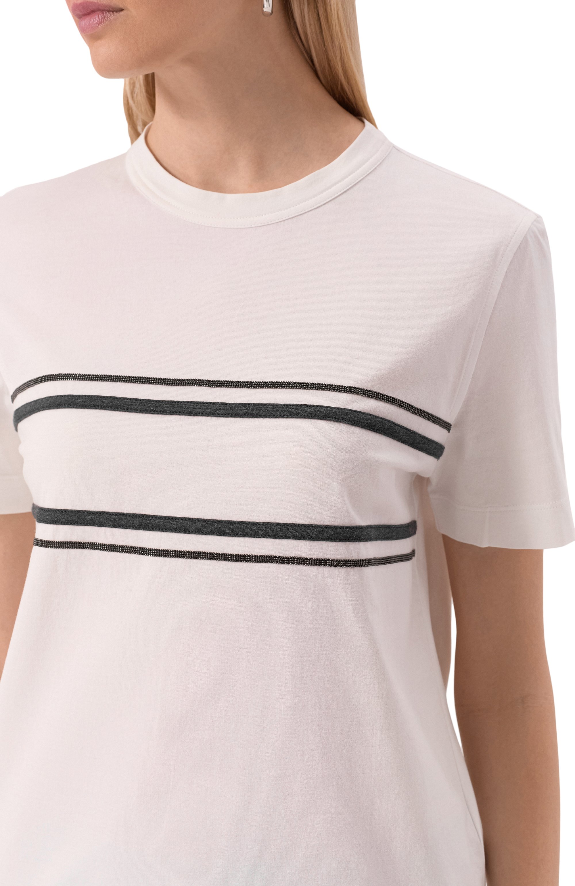 Хлопковая футболка BRUNELLO CUCINELLI, арт. M0T81VB400, фото 5