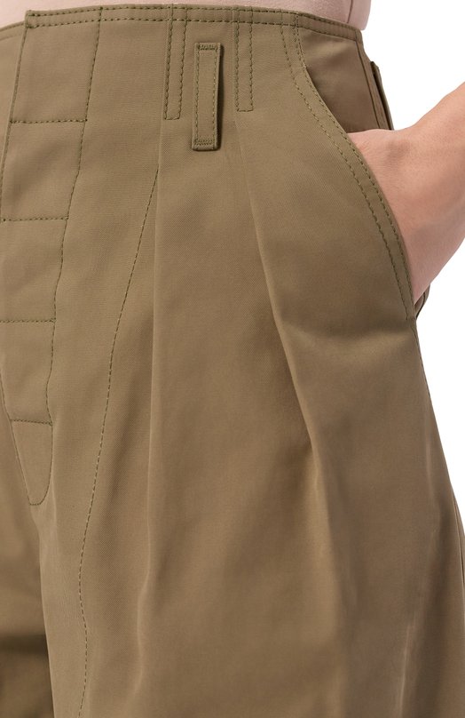 Хлопковые брюки Moschino A0303/5518 Хаки  A0303/5518 Фото 5