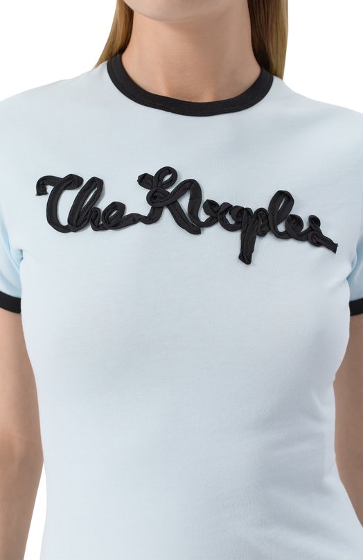 Хлопковая футболка The Kooples FTSC30012K Голубой  FTSC30012K Фото 5