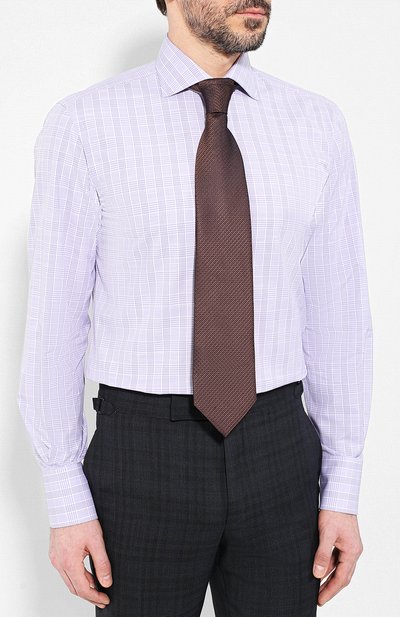Хлопковая рубашка TOM FORD сиреневого цвета по цене 68250 руб., арт. 5FT150/94C1AX, фото 4 Хлопковая рубашка TOM FORD, арт. 5FT150/94C1AX, фото 4