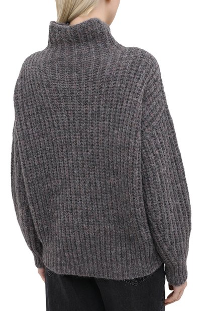 Свитер ISABEL MARANT серого цвета по цене 52600 руб., арт. PU1413-20A042I/IRIS, фото 4 Свитер ISABEL MARANT, арт. PU1413-20A042I/IRIS, фото 4