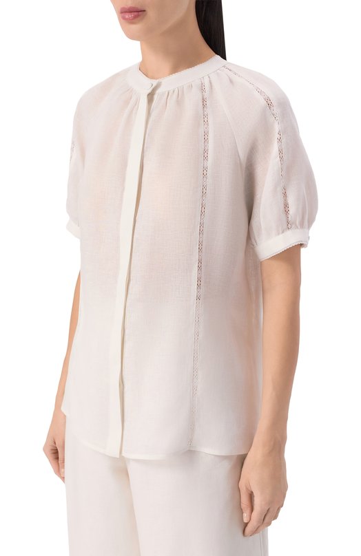 Льняная блузка MVST M26.2PW.B900/T303 Белый  M26.2PW.B900/T303 Фото 3