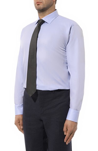 Хлопковая сорочка CANALI голубого цвета по цене 28450 руб., арт. 798/GA60135/31/46-50, фото 3 Хлопковая сорочка CANALI, арт. 798/GA60135/31/46-50, фото 3