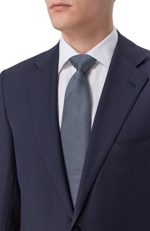 Шелковый галстук Brioni 062I00/PD477 Синий  062I00/PD477 Фото 2