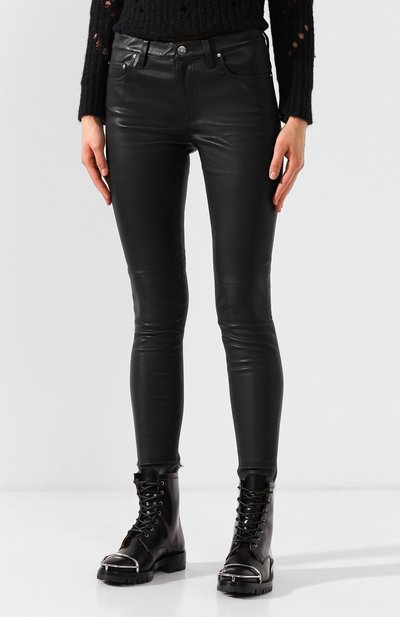 Кожаные брюки-скинни IRO черного цвета по цене 118000 руб., арт. 00PWF23ZASLIM, фото 3 Кожаные брюки-скинни IRO, арт. 00PWF23ZASLIM, фото 3
