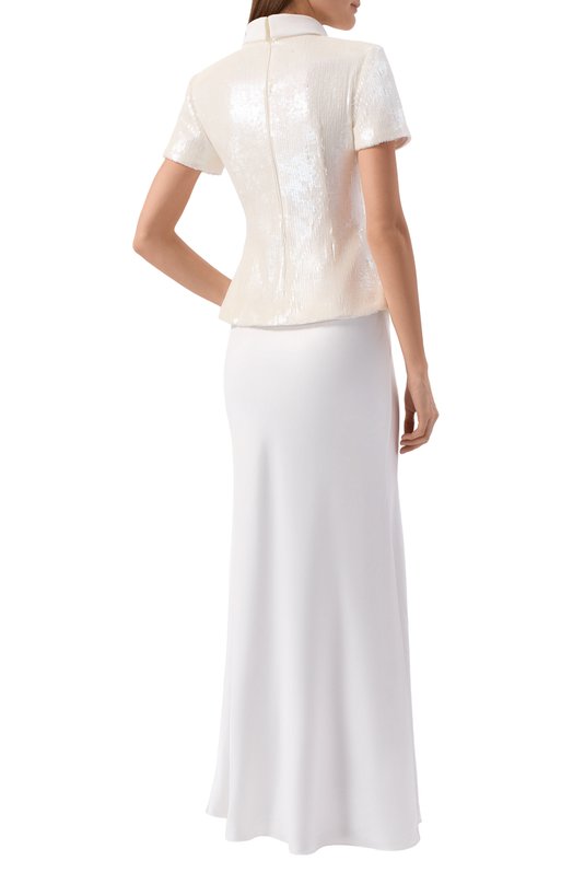 Комбинированное платье self-portrait RS26501XW Белый  RS26501XW Фото 3