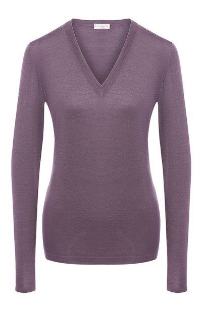 Женский пуловер из смеси кашемира и шелка BRUNELLO CUCINELLI, арт. M13800002