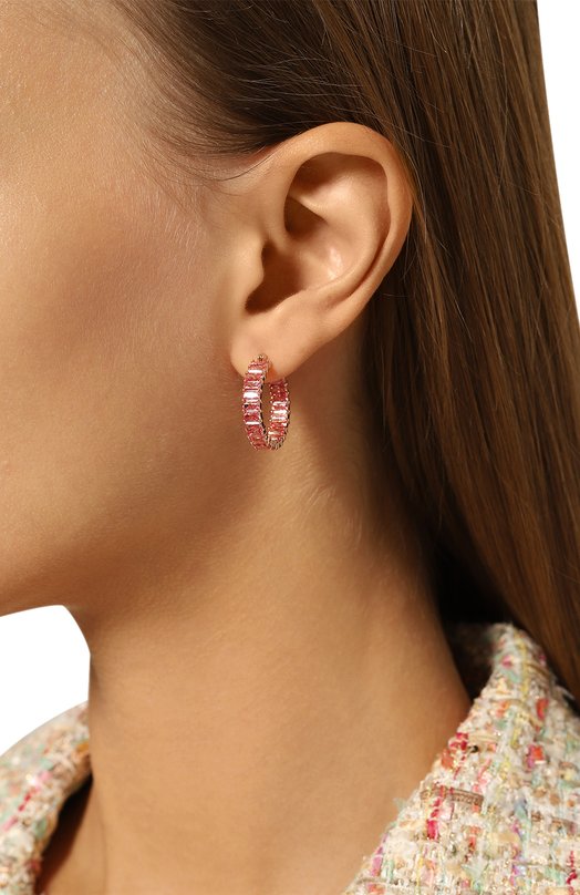 Серьги Matrix Swarovski 5657726 Розовый  5657726 Фото 2