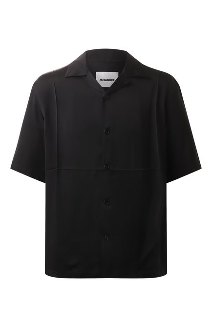 Мужская рубашка из вискозы JIL SANDER черного цвета по цене 0 руб., арт. J23DL0107/J65022 | Фото 1
