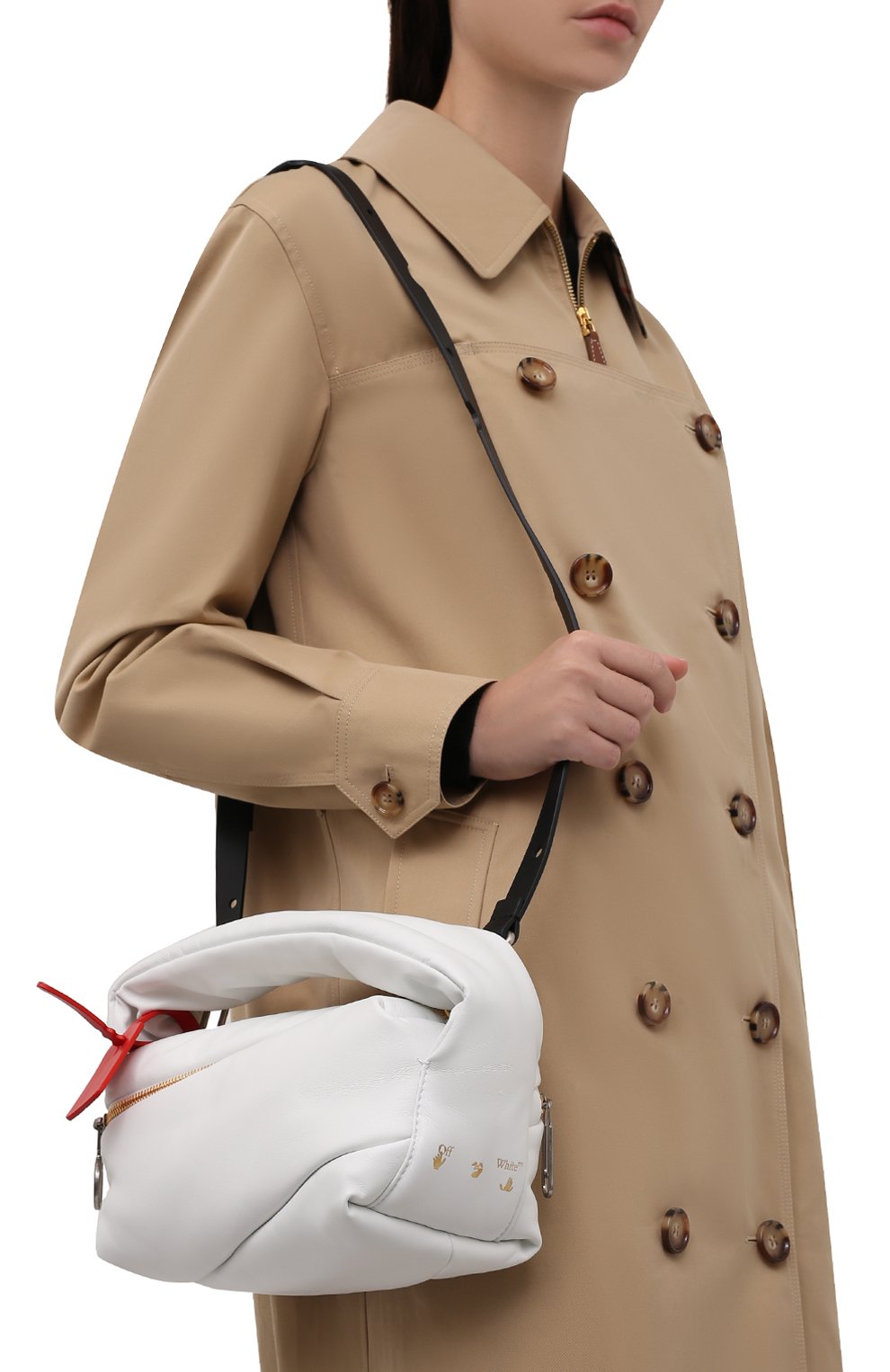 Сумка pump pouch OFF-WHITE белого цвета по цене 139500 руб., арт. 0WNP007F21LEA001, фото 5 Сумка pump pouch OFF-WHITE, арт. 0WNP007F21LEA001, фото 5