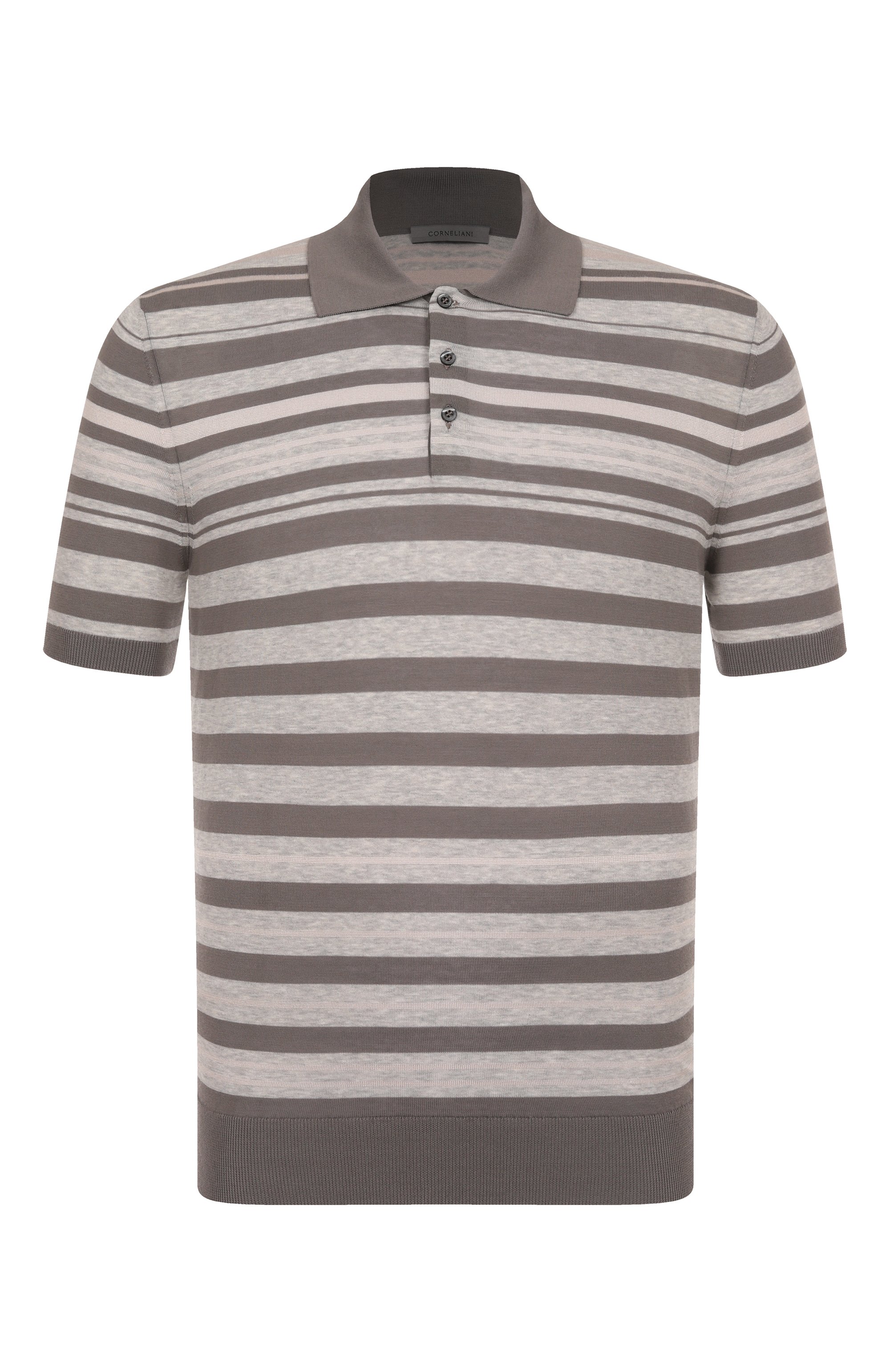 Поло из хлопка и шелка CORNELIANI, арт. 25M524-2525106, фото 1