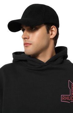 Мужская вельветовая бейсболка STONE ISLAND темно-синего цвета, арт. 811599662 | Фото 2 (Материал: Хлопок, Текстиль; Нос: Не проставлено)
