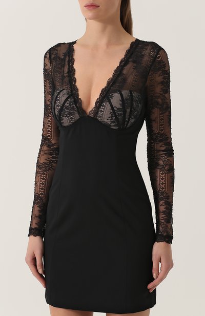 Приталенное мини-платье с кружевным лифом LA PERLA, арт. 000950D, фото 3
