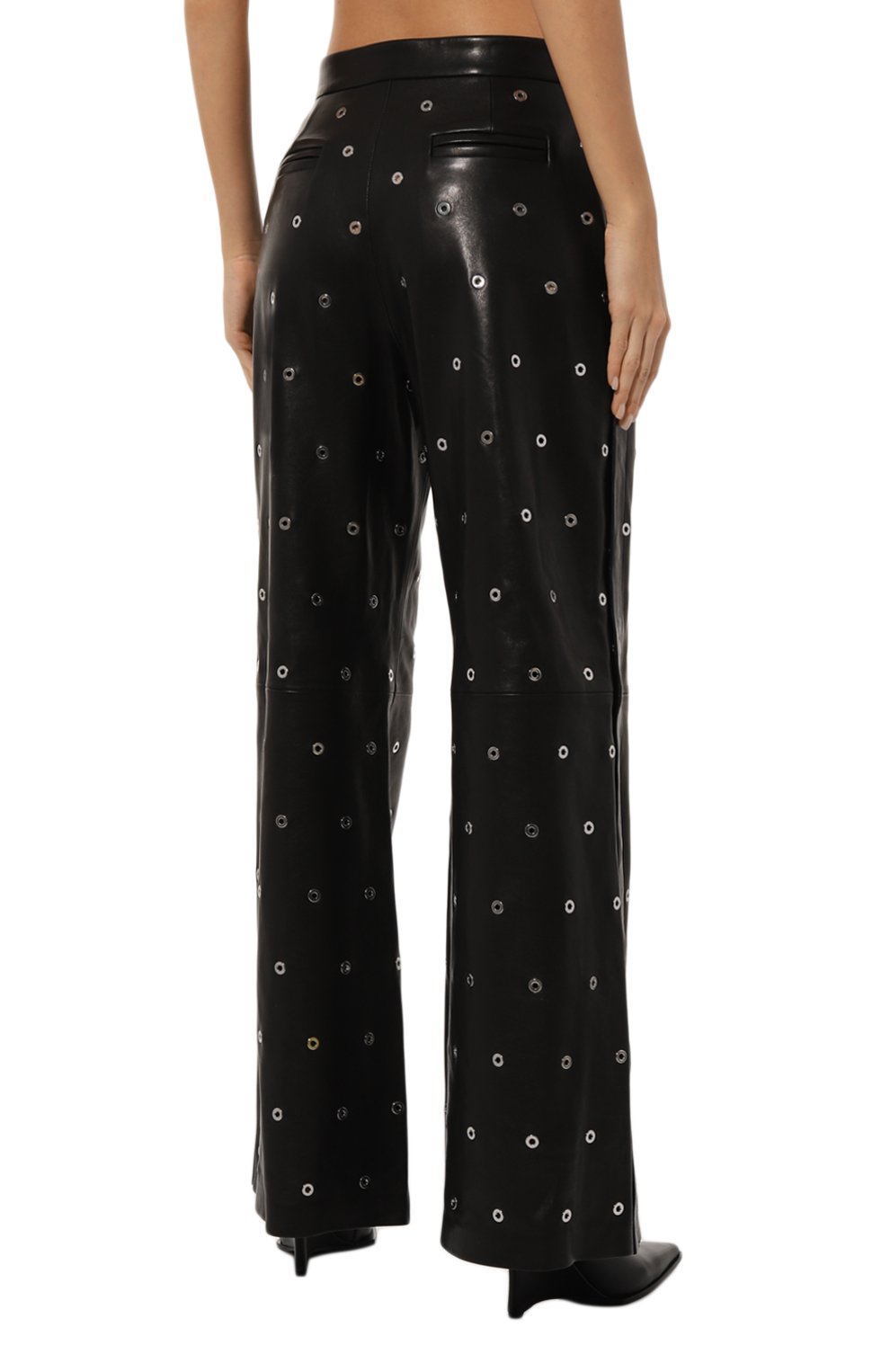 Кожаные брюки JACOB LEE черного цвета по цене 420000 руб., арт. WLP0310AW24GB, фото 4 Кожаные брюки JACOB LEE, арт. WLP0310AW24GB, фото 4