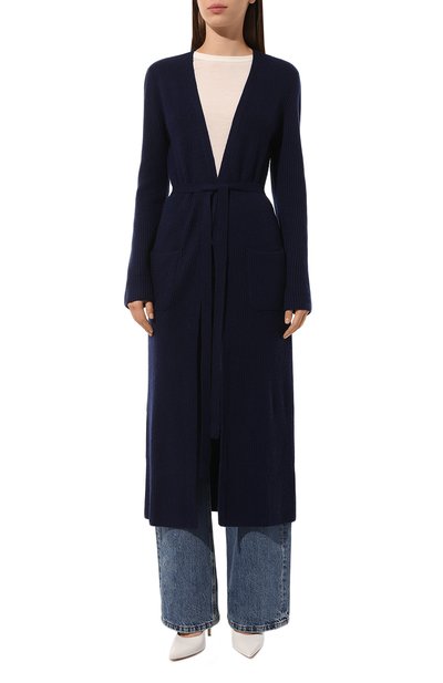 Кардиган из шерсти и кашемира OLOLOL темно-синего цвета по цене 54000 руб., арт. OLKNC013/403/BASE, фото 3 Кардиган из шерсти и кашемира OLOLOL, арт. OLKNC013/403/BASE, фото 3