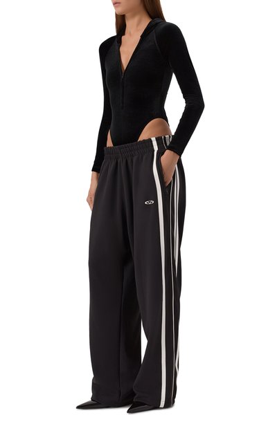 Бархатное боди VETEMENTS черного цвета по цене 109500 руб., арт. WH27B0115B, фото 2 Бархатное боди VETEMENTS, арт. WH27B0115B, фото 2