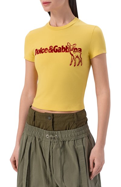 Хлопковая футболка DOLCE & GABBANA, арт. F8W08T/GDDM9, фото 3