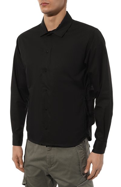 Хлопковая рубашка C.P. COMPANY черного цвета по цене 41700 руб., арт. 16CLSH023A006472A, фото 3 Хлопковая рубашка C.P. COMPANY, арт. 16CLSH023A006472A, фото 3