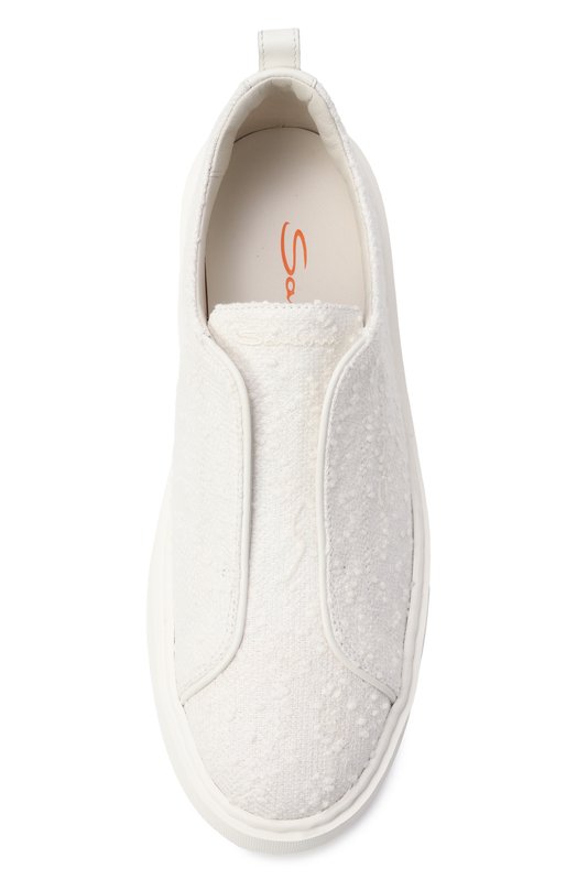 Текстильные кеды Santoni WBCG61362BARTD0T Белый  WBCG61362BARTD0T Фото 6
