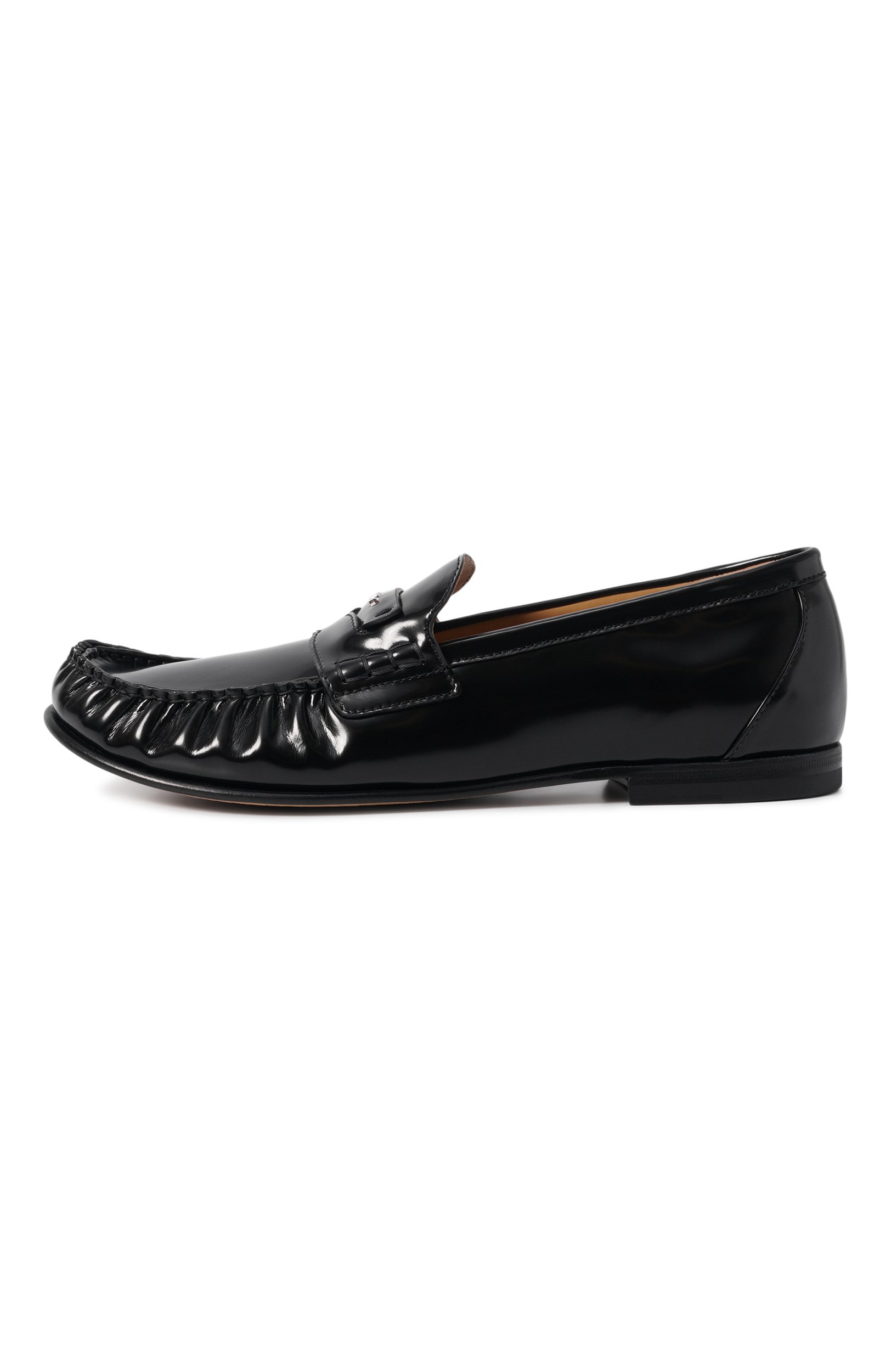 Кожаные пенни-лоферы scrunch FENDI черного цвета по цене 122500 руб., арт. 7D1996/69F, фото 3 Кожаные пенни-лоферы scrunch FENDI, арт. 7D1996/69F, фото 3