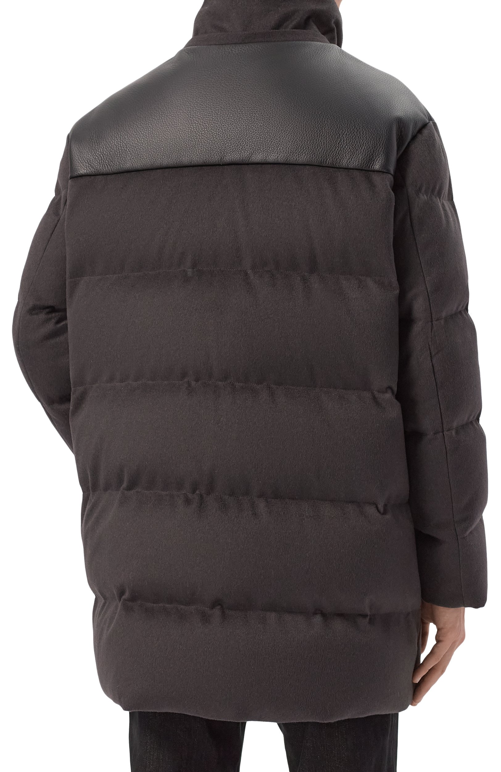 Пуховик с отделкой из норки и кожи оленя MVST, арт. M26.1MM.0M16.1/F184 CASHMERE+CERV0, фото 6