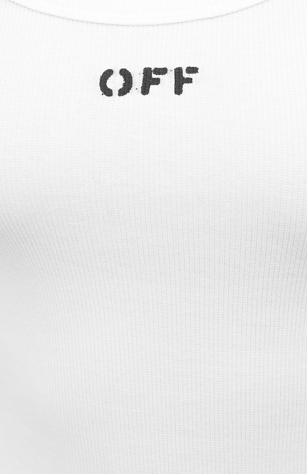Хлопковая майка OFF-WHITE белого цвета по цене 27150 руб., арт. 0WAD072S21JER001, фото 5 Хлопковая майка OFF-WHITE, арт. 0WAD072S21JER001, фото 5