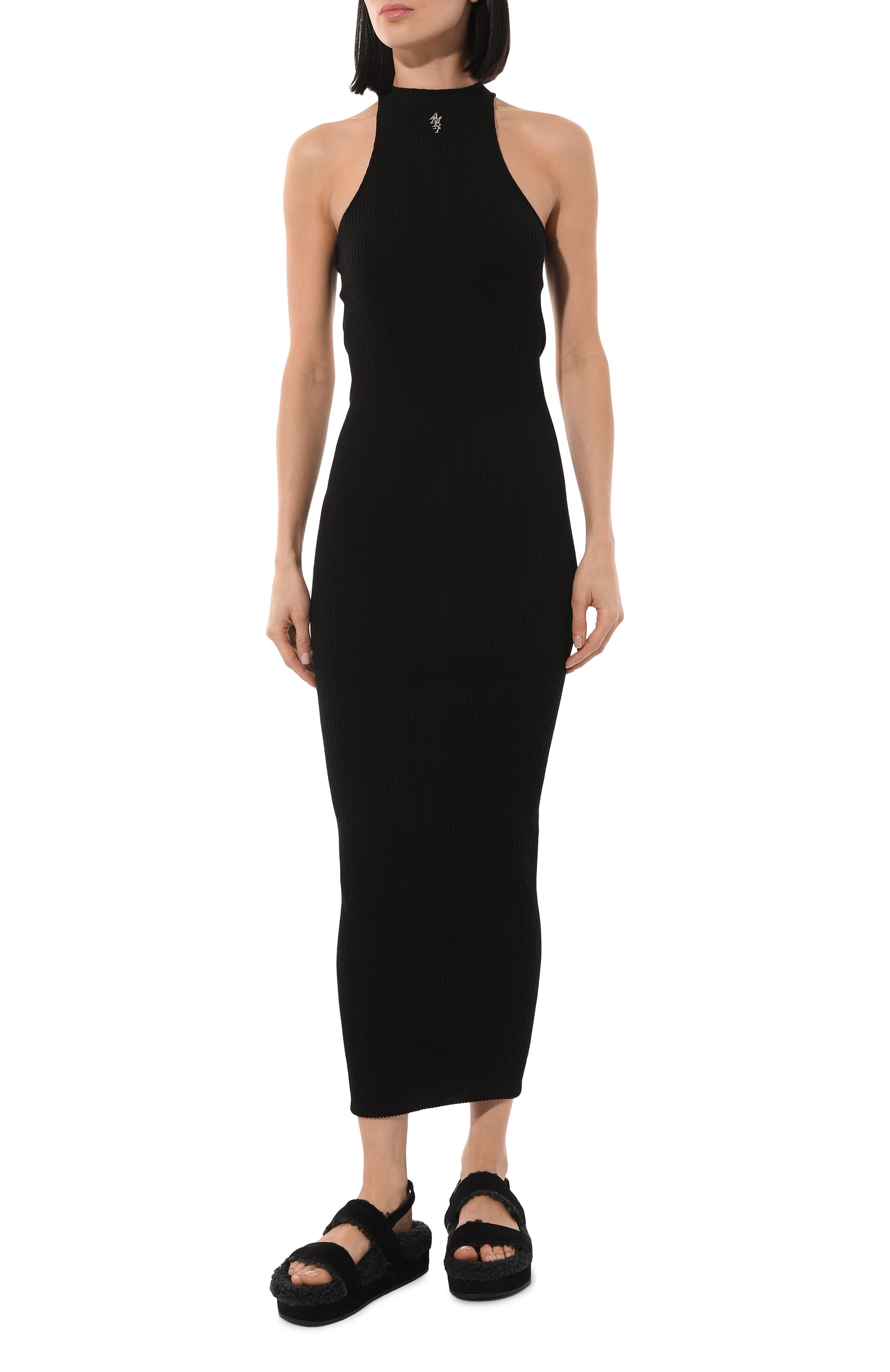 Платье из хлопка и шелка AMIRI, арт. AWDRCA1012, фото 3