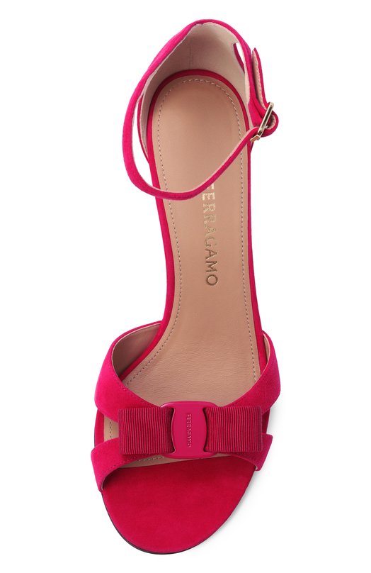 Замшевые босоножки Vara Bow 90 Ferragamo 01L432/791 Розовый  01L432/791 Фото 6