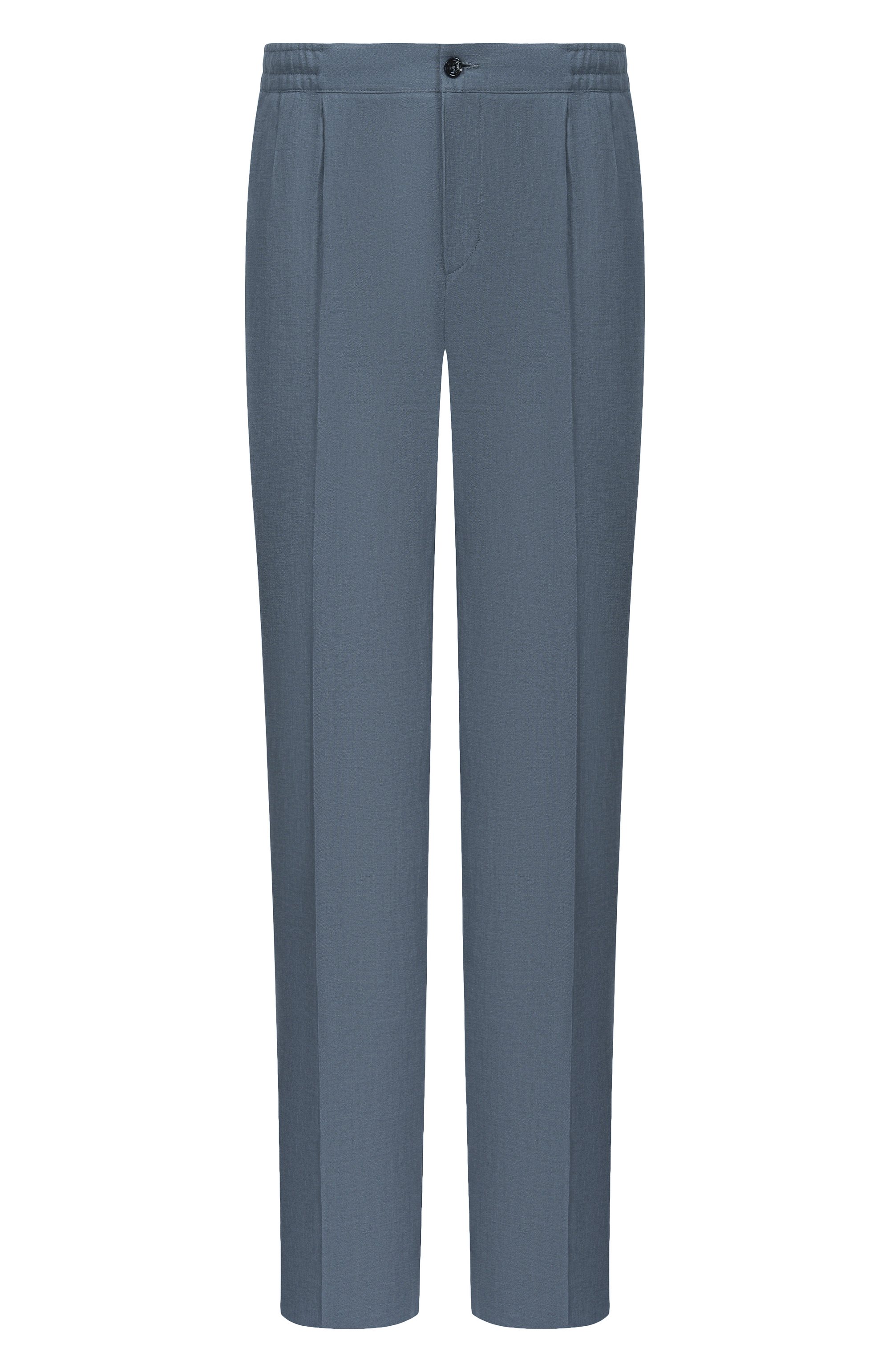 Льняные брюки KITON темно-серого цвета по цене 196500 руб., арт. UPN01H09690, фото 1 Льняные брюки KITON, арт. UPN01H09690, фото 1