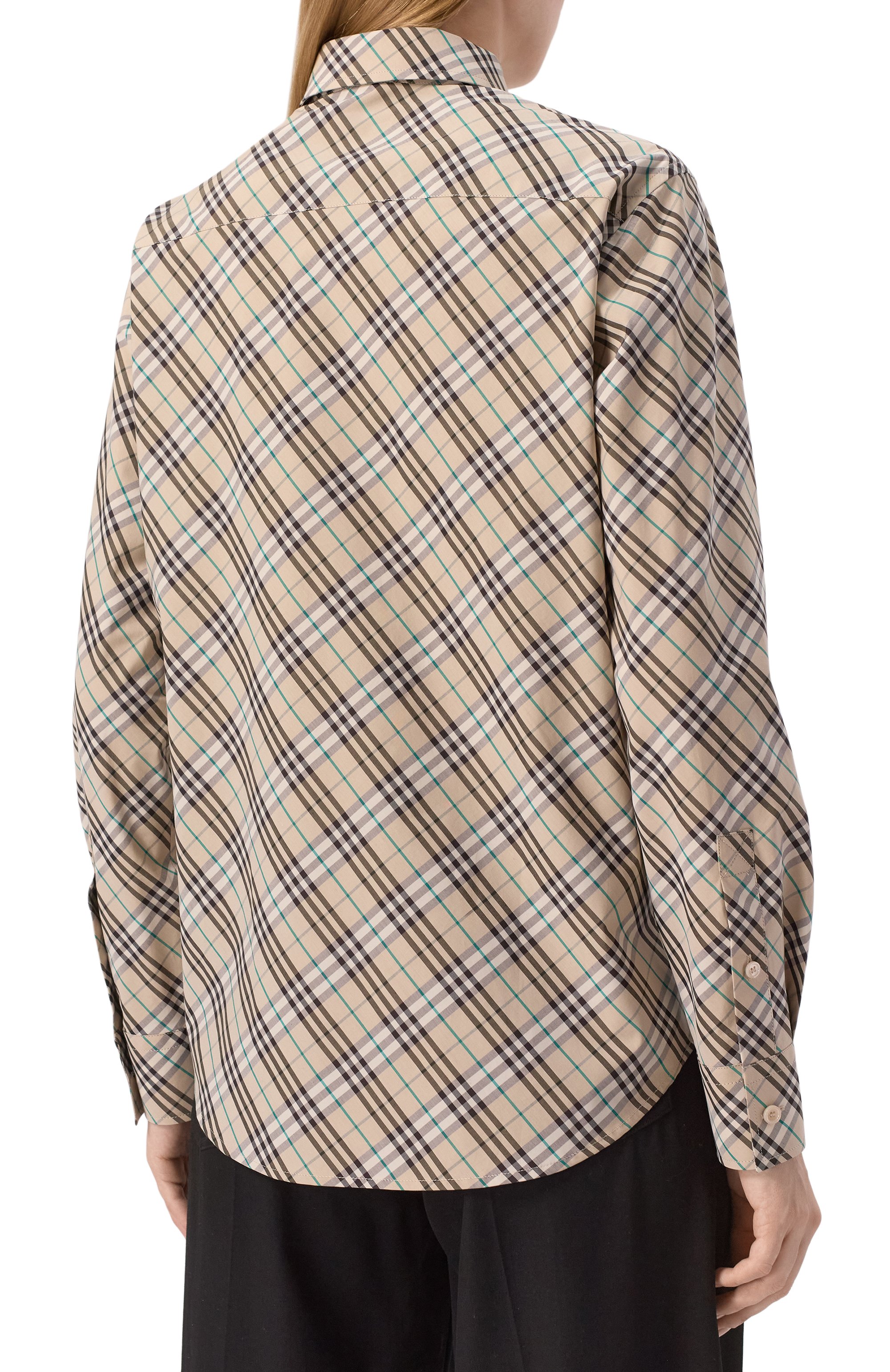 Хлопковая рубашка BURBERRY бежевого цвета по цене 97700 руб., арт. 8101133, фото 4 Хлопковая рубашка BURBERRY, арт. 8101133, фото 4