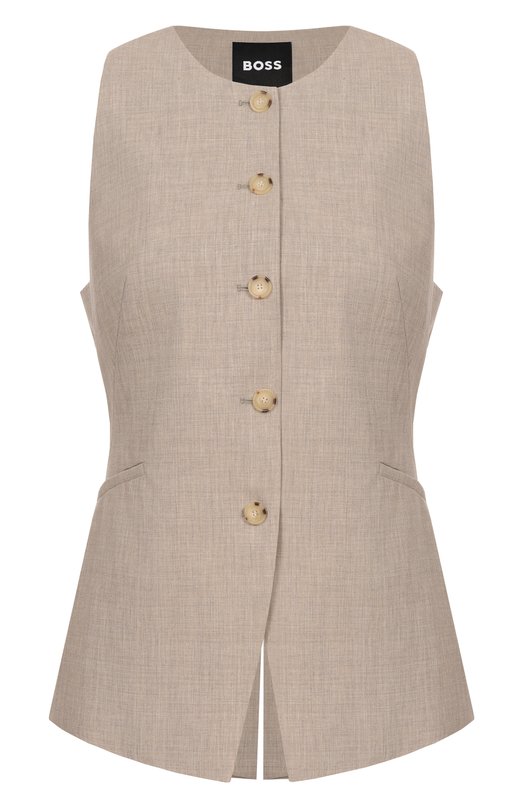 Шерстяной жилет BOSS 50554964 Бежевый 50554964