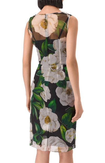 Шелковое платье DOLCE & GABBANA черного цвета по цене 247500 руб., арт. F6TLBT/IS1XD, фото 4 Шелковое платье DOLCE & GABBANA, арт. F6TLBT/IS1XD, фото 4