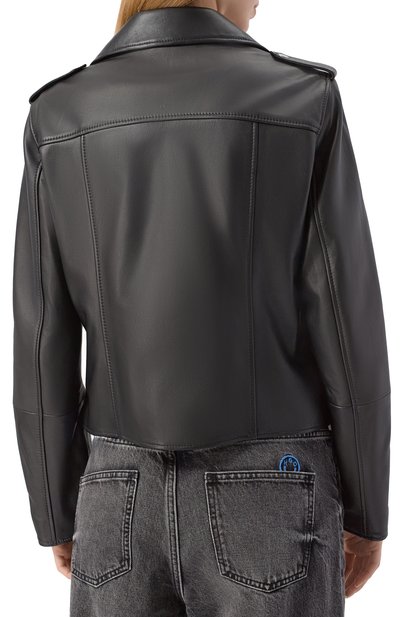 Кожаная куртка HUGO черного цвета по цене 54950 руб., арт. 50551255, фото 4 Кожаная куртка HUGO, арт. 50551255, фото 4