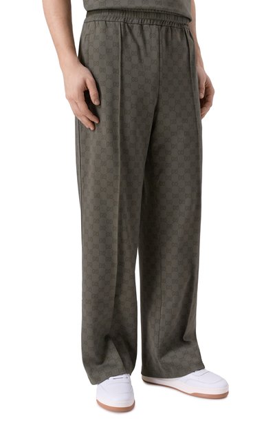 Брюки GUCCI хаки цвета по цене 192000 руб., арт. 814182/XJHFV, фото 3 Брюки GUCCI, арт. 814182/XJHFV, фото 3