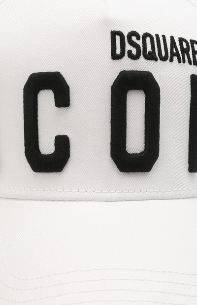 Хлопковая бейсболка icon DSQUARED2 белого цвета по цене 17400 руб., арт. BCM0412 05C00001, фото 4 Хлопковая бейсболка icon DSQUARED2, арт. BCM0412 05C00001, фото 4