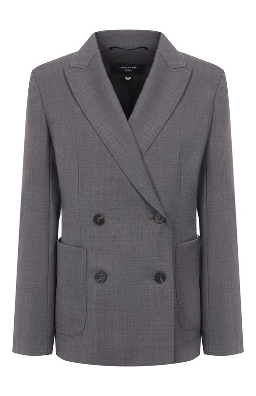 Шерстяной жакет Weekend Max Mara 0RNATI Серый 0RNATI
