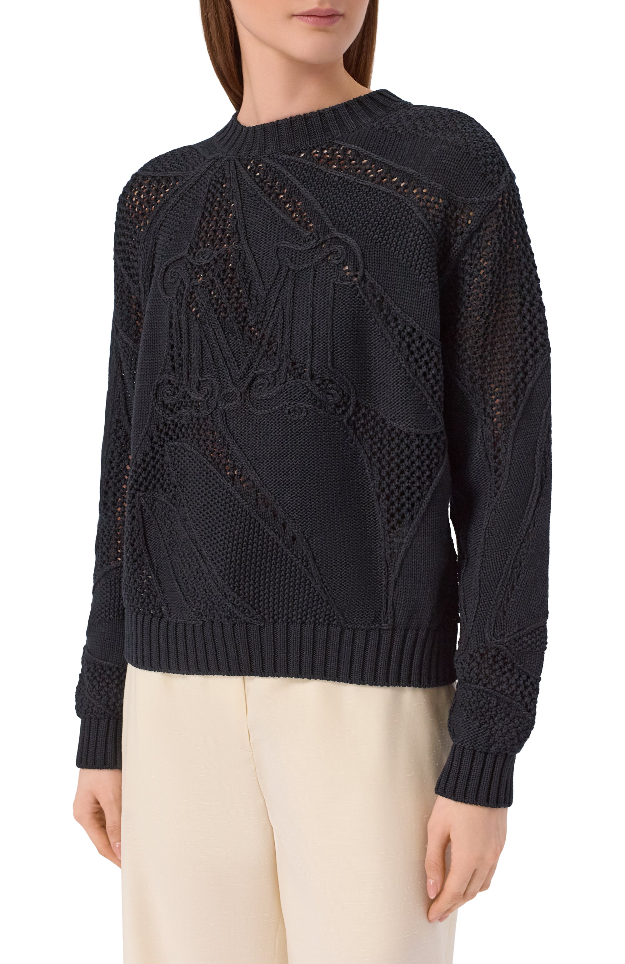 Хлопковый свитер MAX MARA, арт. MXMSALV0, фото 3